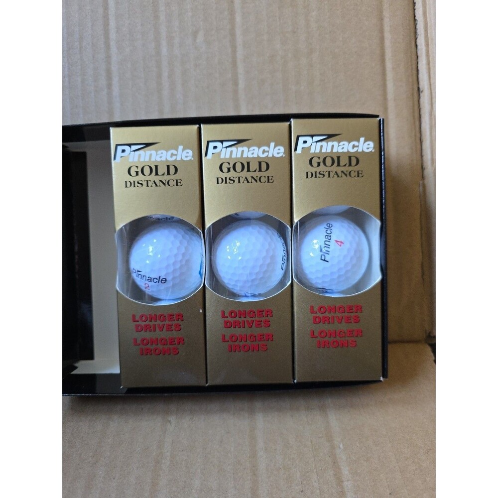 Pinnacle Gold Distance Golf Balls, 3 Sleeve Pack, Longer Drives Irons